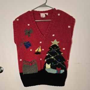 Fetagetti christmas sweater vest size medium